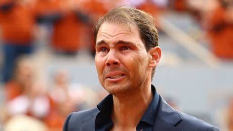 Rafael Nadal sheds tears in emotional French Open ceremony with Roger Federer, Novak Djokovic and Andy Murray