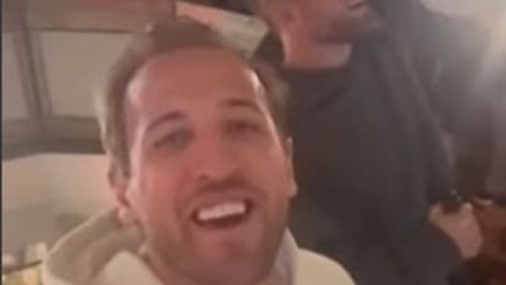 Harry Kane sings ‘We are the Champions’ in bar after winning first trophy