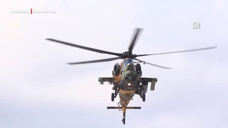 ATAK Taarruz Helikopteri ile Bayraktar TB2 SİHA, KKTC semalarında birlikte uçtu