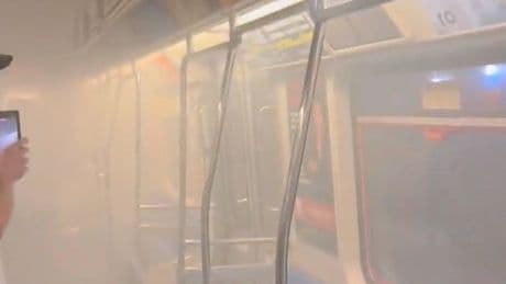 Flames and smoke force passengers to flee New York City area train