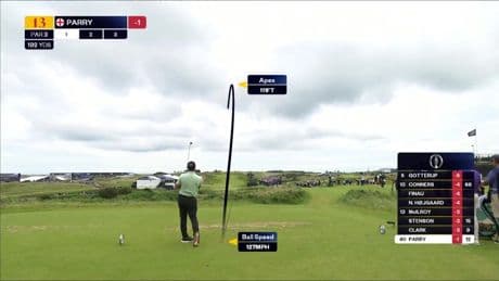 Watch English golf star John Parry nail amazing first hole in one of The Open sparking wild celebrations on tee box