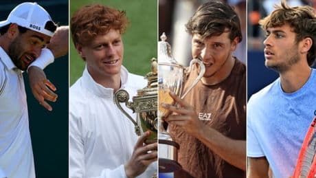 Sinner comanda il ranking ATP, novit&agrave; Darderi! Berrettini ancora gi&ugrave;