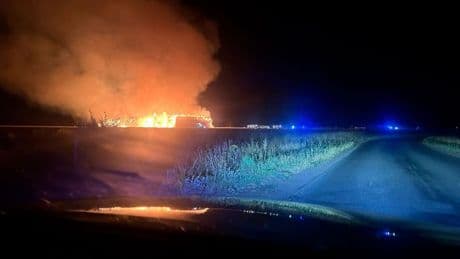 Wigsley Old Airfield fire: Firefighters tackle huge blaze at former RAF site
