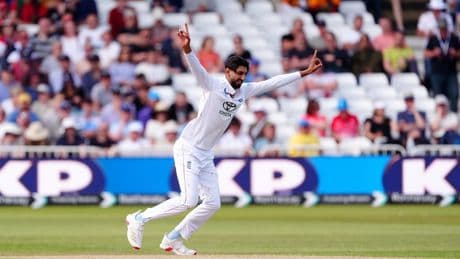 Shoaib Bashir thrives in ‘happy place’ as spinner breaks England record