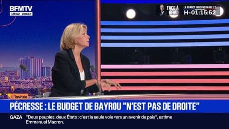 Vote de confiance: Valérie Pécresse estime que François Bayrou a "très peu de chances" de réussir
