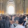 Moment thousands of furious tourists are left stranded outside the Louvre after rogue staff storm out in flash strike blaming 'untenable' crowding in the famous Paris museum