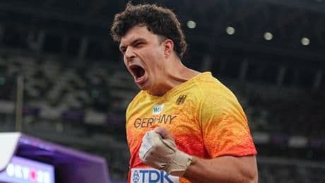 Leichtathletik-WM: Merlin Hummel pulverisiert seine Bestleistung und holt Hammerwurf-Silber