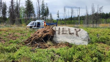 Man rescued from wilderness after carving ‘HELP’ into rock