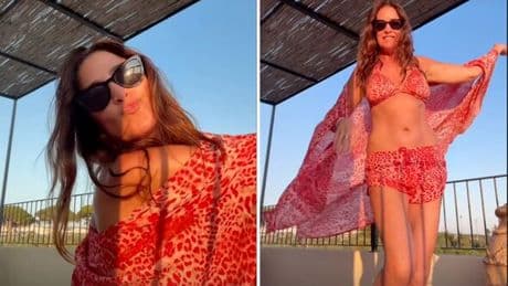 Lisa Snowdon stuns as she puts on very cheeky display after red wine-fuelled evening out