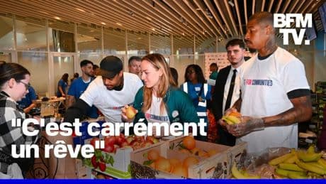 "On nous a vraiment gâté »: une distribution alimentaire en présence des joueurs du PSG s’est déroulée ce samedi au Parc des Princes