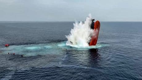 Four crew members killed as Houthi rebels sink cargo ship in Red Sea