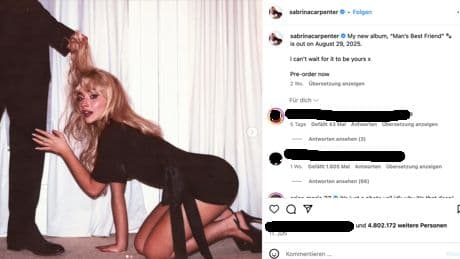 US-Sängerin: Auf die Knie – und wer verliert? Sicher nicht Sabrina Carpenter