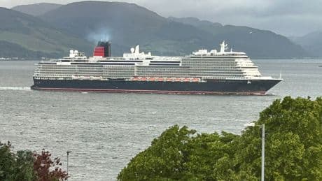 Cunard's newest ship makes first Greenock visit of season