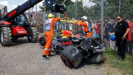 Auto überschlägt sich: Heftiger Unfall überschattet Formel-1-Qualifying