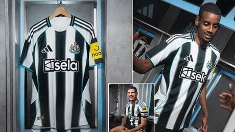 Newcastle officially unveil new 2025-26 home kit and show off 'fresh twist' on iconic black and white design - with strip to be debuted against Everton