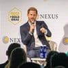 Prince Harry says Meghan 'was most trolled person in the world' and vows royal couple will 'continue to live their life by truth' in surprise New York appearance