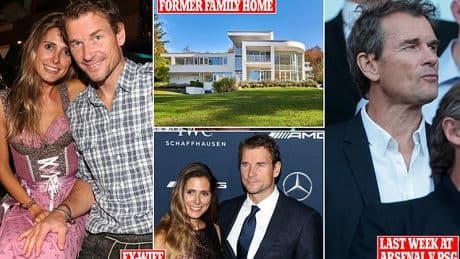 Arsenal legend Jens Lehmann's wife of 25 years confirms they're now DIVORCED after he attacked a neighbour's house with a chainsaw and was arrested for drink-driving