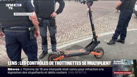 Dans les rues de Lens, les contrôles de trottinettes se multiplient depuis le début de l'été