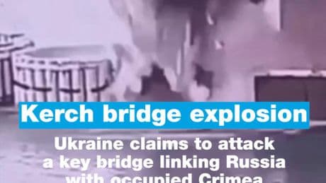 Ukraine claims to have attacked the Kerch bridge linking Russia with Crimea