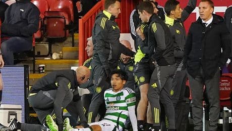 Rodgers left furious over Gueye tackle as injury to Hatate puts a dampener on Celtic's 5-1 cruise over Aberdeen at Pittodrie