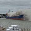 Container ship goes up in flames in Hull with roads and museum forced to close as swathes of city are blanketed with thick smoke