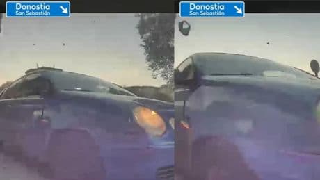 Graba el surrealista choque de su coche con un conductor que se había saltado una línea continua en Donostia: “Esa unión de carriles es criminal”