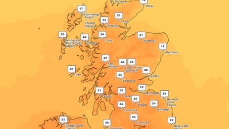 The one Scottish area set to see weekend heatwave as scorching weather continues