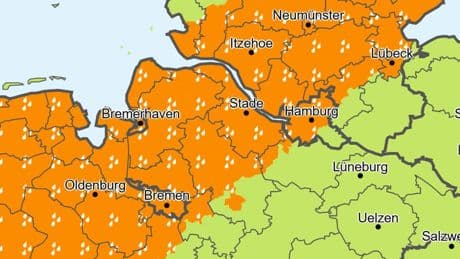 DWD: Amtliche Warnung vor Starkregen, Überflutungen und Hagel