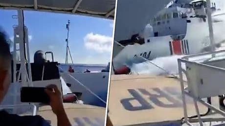 Schepen Chinese kustwacht en marine botsen op elkaar
