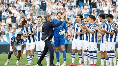 La Real Sociedad homenajea a Imanol Alguacil con una victoria ante el Girona