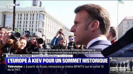 "C'est un moment historique pour une Europe de la défense", déclare Emmanuel Macron en Ukraine