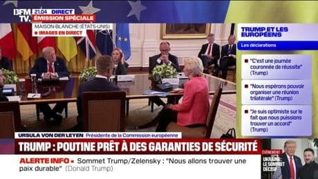 Sommet à la Maison-Blanche: Ursula von der Leyen remercie Donald Trump "d'avoir mentionné les milliers d'enfants ukrainiens qui ont été capturés"