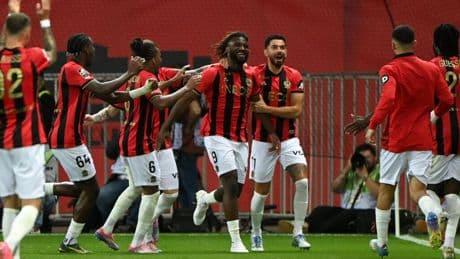 Nice clinch spot in Champions League after a six-goal victory