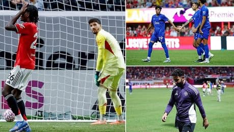 Man United youngster Ayden Heaven scores comical own goal as Ruben Amorim's side are held by Everton in the USA