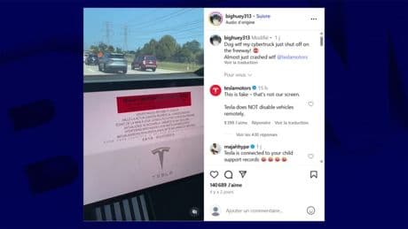 Cybertruck désactivé à distance sur l'autoroute: la vidéo virale sur les réseaux sociaux est un fake
