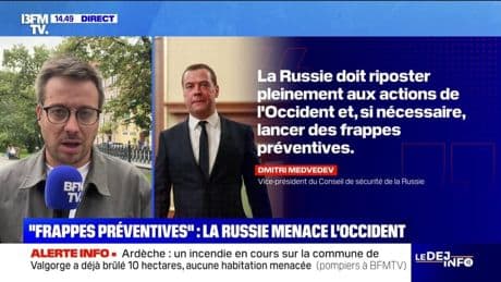 L'ex-président russe Dmitri Medvedev suggère de "lancer des frappes préventives" contre l'Occident