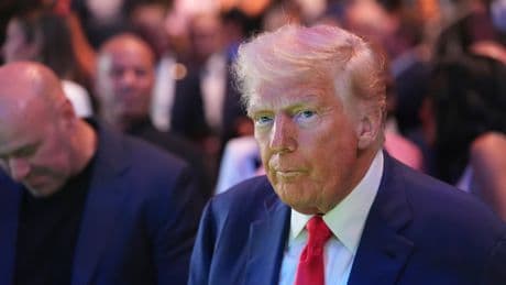 Trump attends UFC championship fight in New Jersey, taking a break from politics, Musk feud