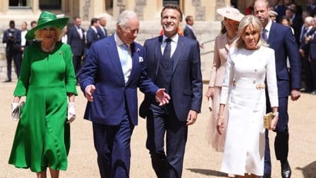 King and Queen roll out red carpet for the Macrons during French state visit