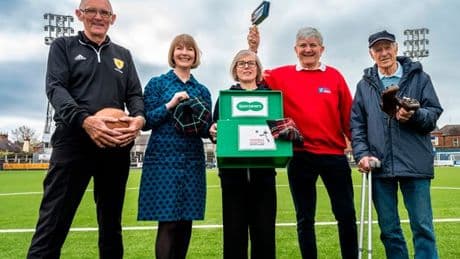 Dumfries Football Memories group's visit from referee helps spark conversations
