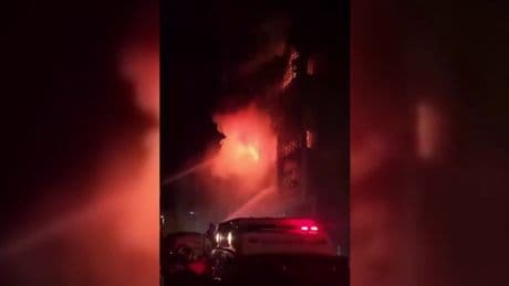 Huge blaze rips through Iraq shopping mall killing at least 61 with dozens more missing