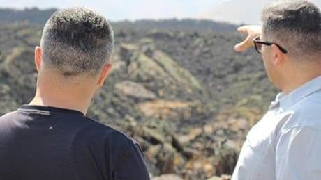 Türkiye'deki son volkanik patlamada akan lavların yuttuğu köyler araştırıyorlar