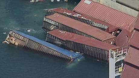 More than 60 containers fall off ship in Long Beach port