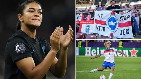 Lionesses star Jess Carter admits 'relief' at white team-mate missing a penalty during Euros - as she opens up on being targeted with 'violently aggressive' abuse by racist trolls