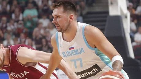 NBA star Luka Doncic hurts knee playing for Slovenia as Lakers fans fear worst