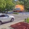 Moment truck explodes while driving through Chicago suburb
