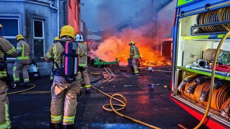 Missiles thrown at police during unrest in Northern Ireland over alleged sexual assault