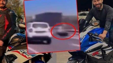 SON DAKİKA: Fenomen motosikletçi Deniz Servan Narin'in kaza görüntüsü ortaya çıktı: TIR’a arkadan çarptı!