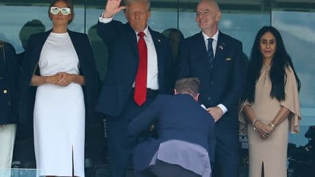 President Trump and first lady Melania arrive at MetLife Stadium to huge applause for FIFA Club World Cup final
