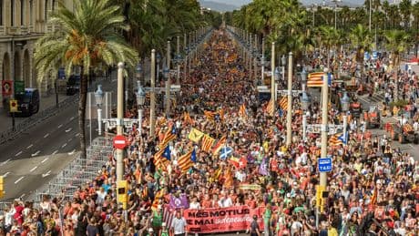 La manifestación concentra menos de la mitad de gente que el año pasado y muy lejos del récord de 2014