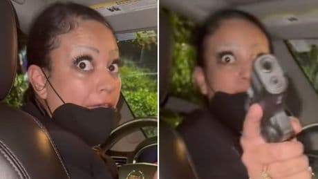 Moment Miami Uber driver pulls gun on passengers in the middle of their ride